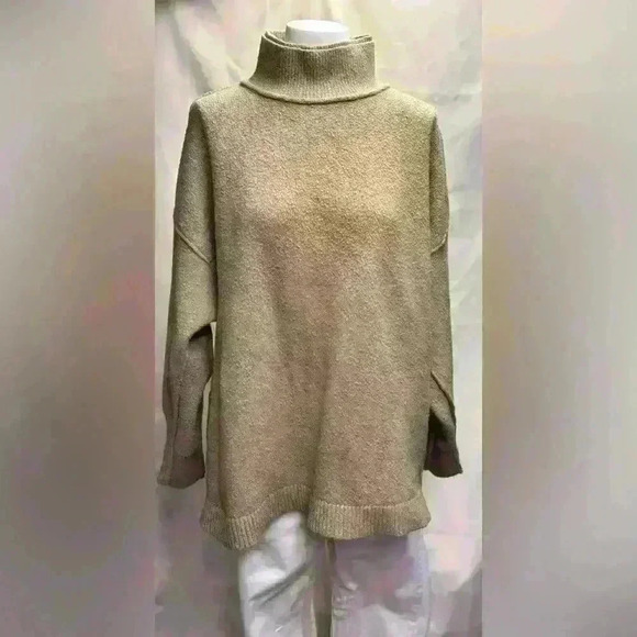 Urban Daizy Sweaters - Urban Daizy Double Mock Neck Sweater Color Tan Size M/L